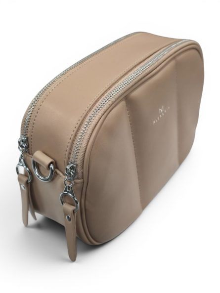 Чанта Crossbody Classic - бежов / бордо - Image 2